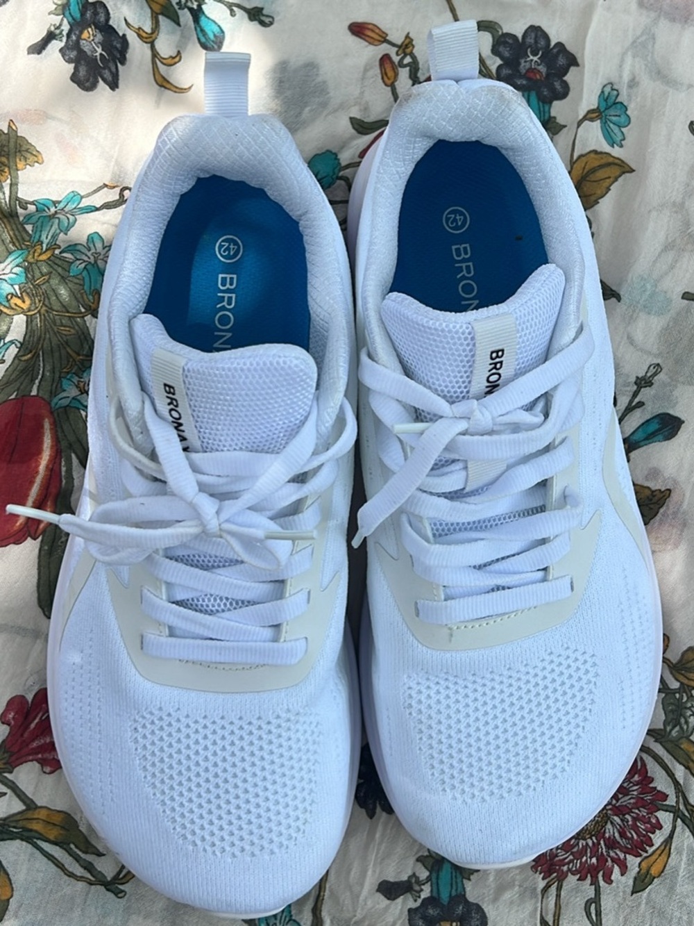 Bronx White Mesh Athletic Sneakers wide toe s 71 - Picture 2 of 6